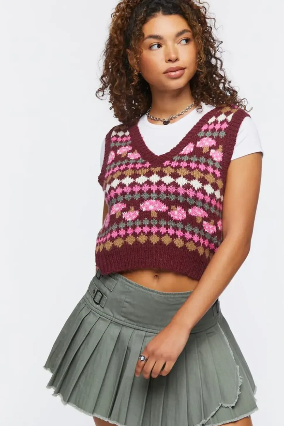 Mushroom Sweater Vest