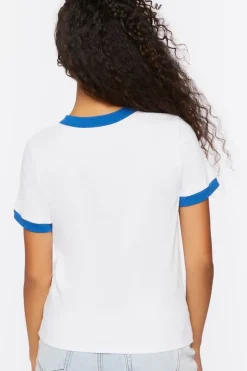 Nasa Graphic Ringer Cropped Tee