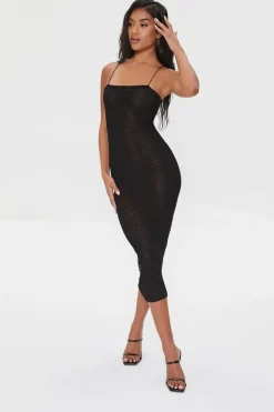 Netted Bodycon Midi Dress