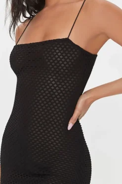 Netted Bodycon Midi Dress