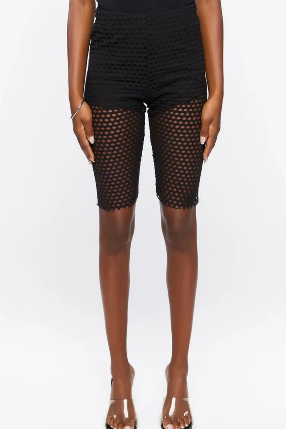 Netted Mesh Biker Shorts
