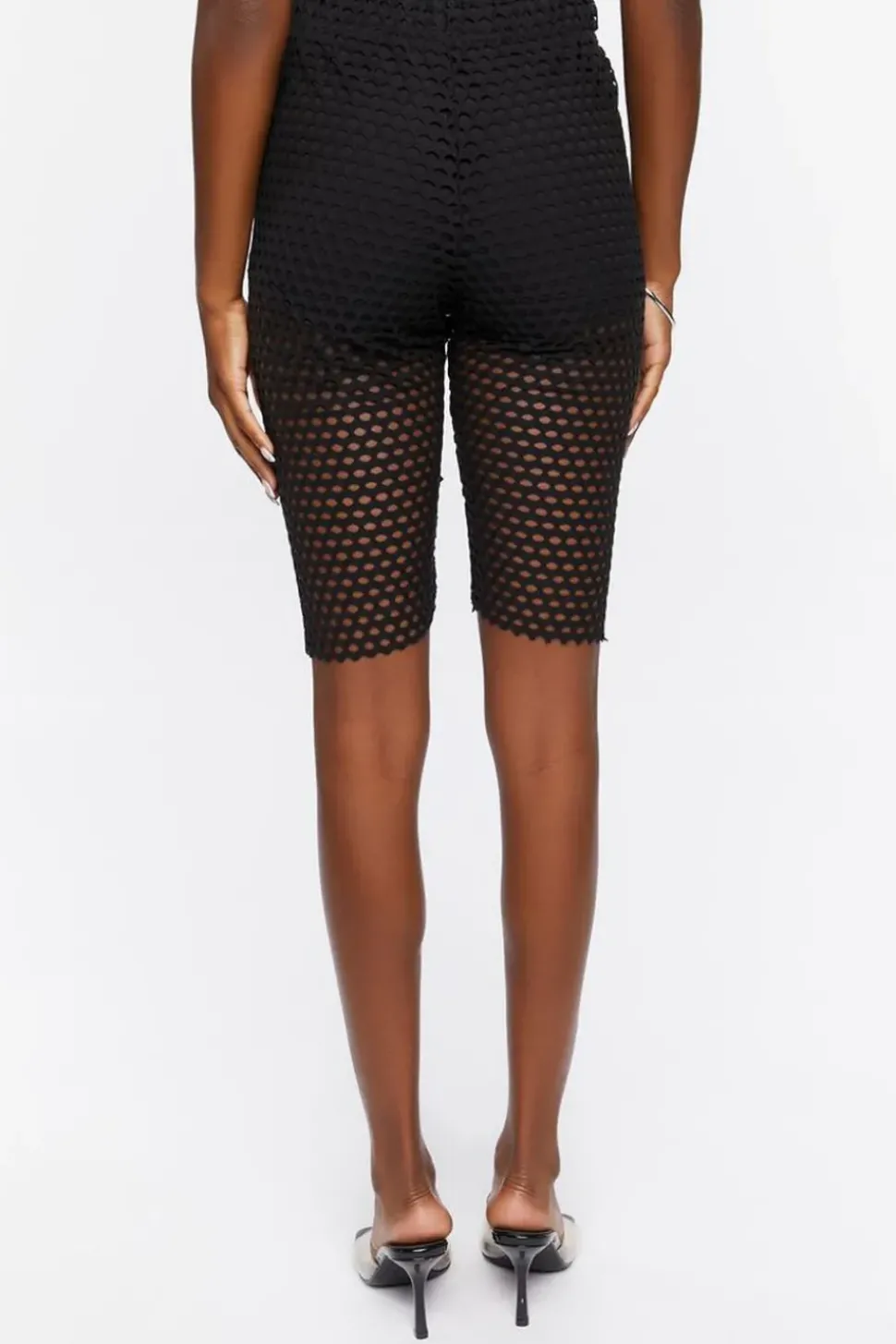Netted Mesh Biker Shorts