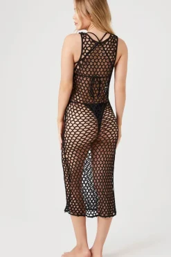 Netted Swim Cover-Up Dress