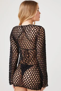 Netted Swim Cover-Up Dress