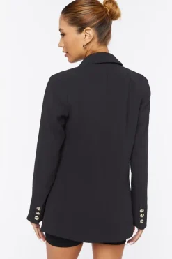 Notched Double-Breasted Blazer