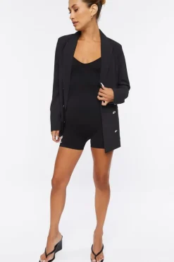Notched Double-Breasted Blazer
