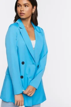 Notched Double-Breasted Blazer