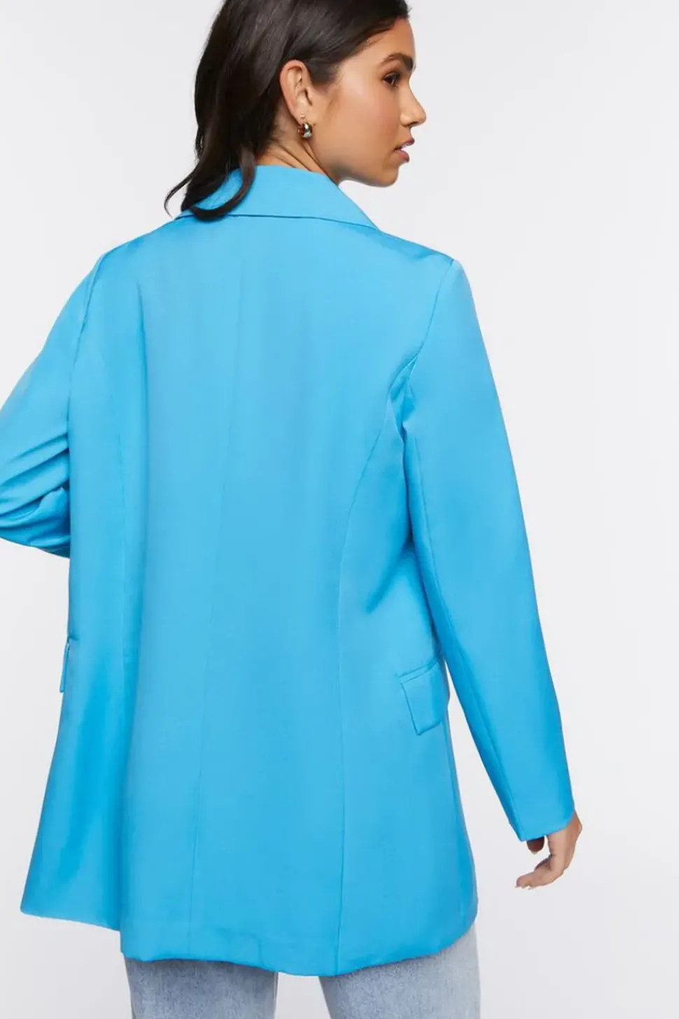 Notched Double-Breasted Blazer