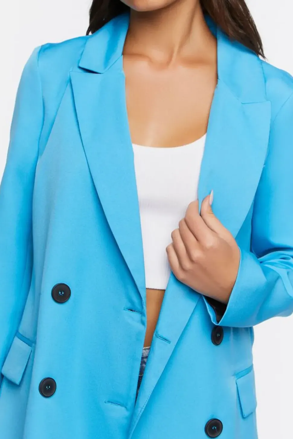 Notched Double-Breasted Blazer