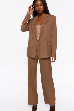 Notched Double-Breasted Blazer