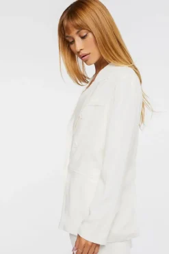 Notched Double-Breasted Blazer