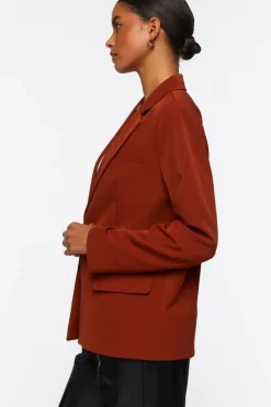 Notched-Lapel Single-Breasted Blazer