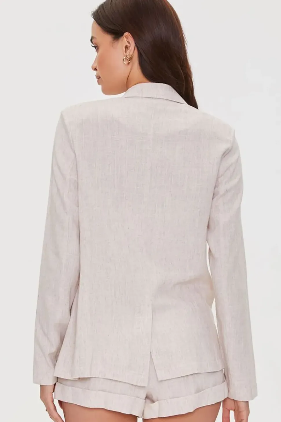 Notched Linen-Blend Blazer