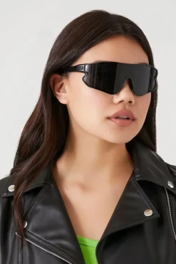 Notched Shield Sunglasses