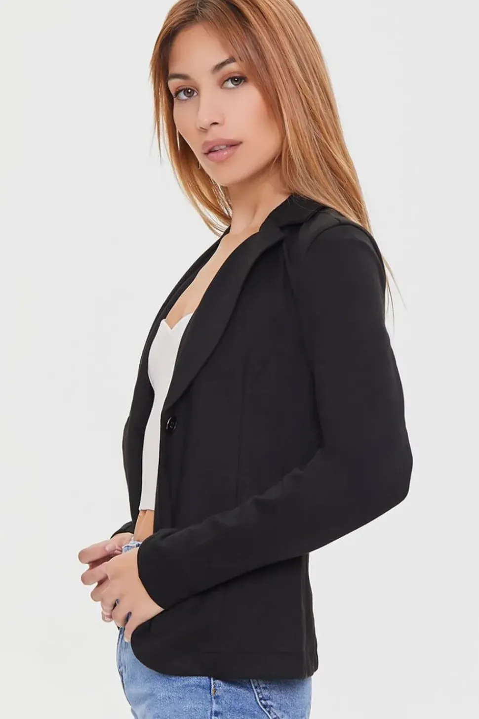 Notched Single-Breasted Blazer