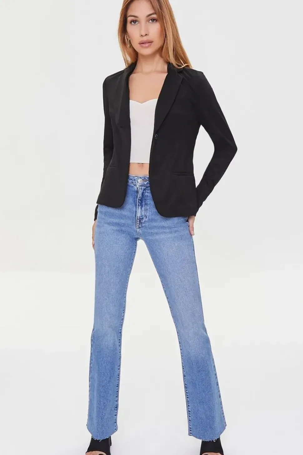 Notched Single-Breasted Blazer