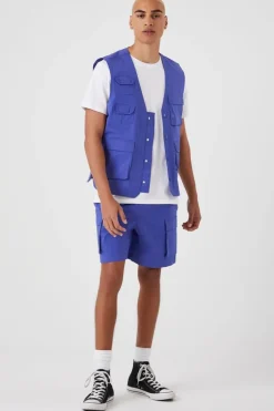 Nylon Utility Cargo Shorts