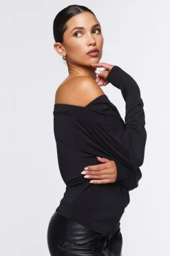 Off-The-Shoulder Batwing Top