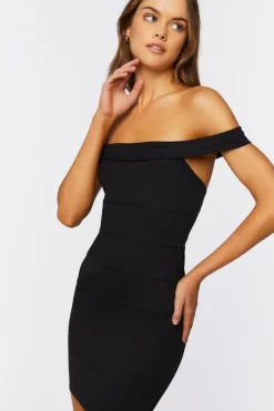 Off-The-Shoulder Cutout Mini Dress