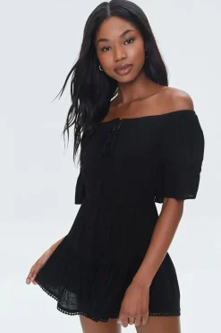 Off-The-Shoulder Ruffle Romper