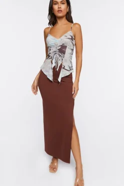 Oil Slick Handkerchief-Hem Cami