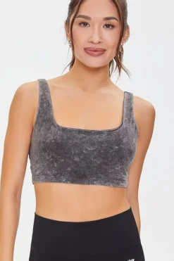 Oil Wash Longline Sports Bra
