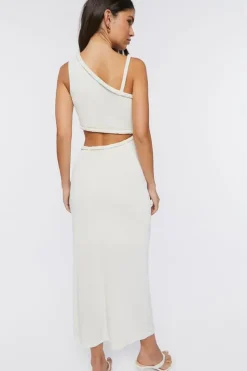 One-Shoulder Cutout Midi Dress