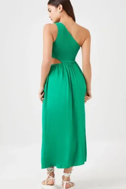 One-Shoulder Cutout Midi Dress