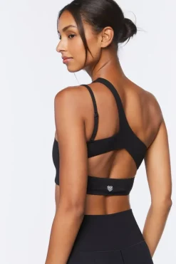 One-Shoulder Cutout Sports Bra