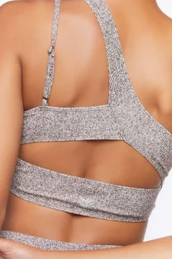 One-Shoulder Cutout Sports Bra