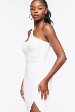 One-Shoulder Lace-Back Dress