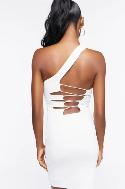 One-Shoulder Lace-Back Dress