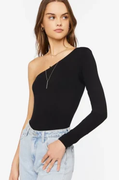 One-Shoulder Long-Sleeve Bodysuit