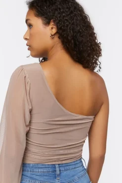 One-Shoulder Mesh Bodysuit