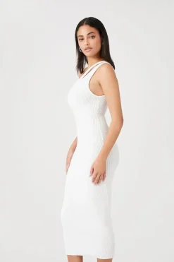 One-Shoulder Midi Sweater Dress