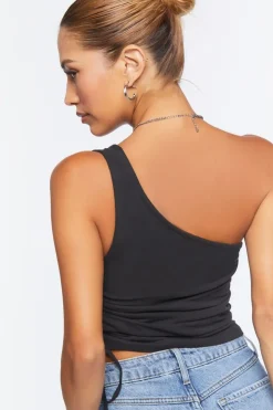 One-Shoulder Reno Racing Graphic Top