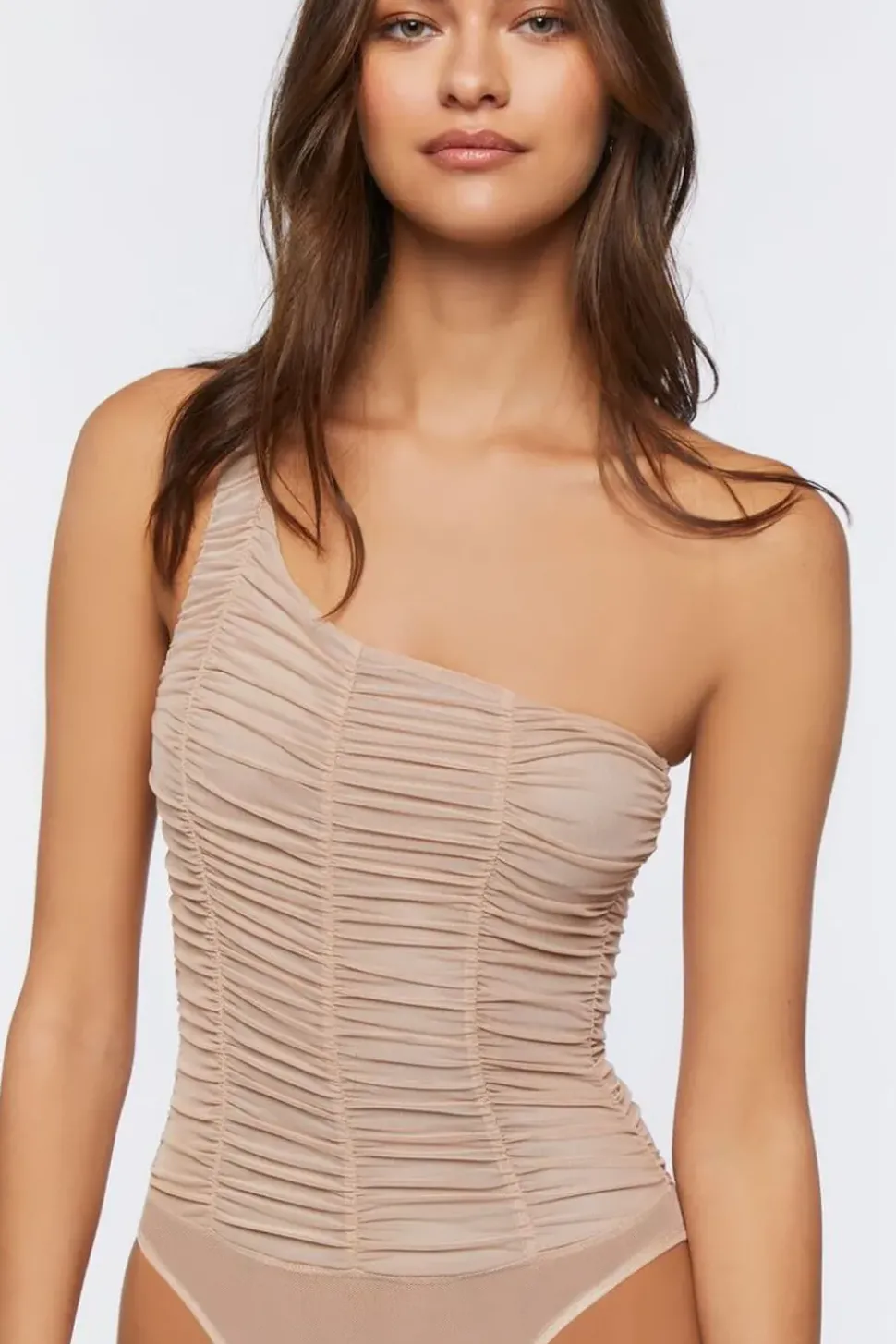 One-Shoulder Ruched Bodysuit