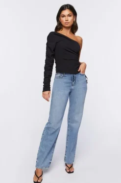 One-Shoulder Ruched Top