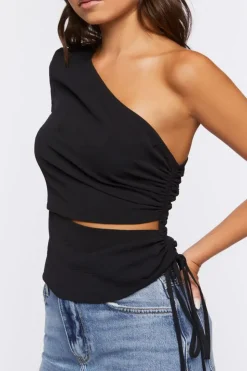 One-Shoulder Ruched Top
