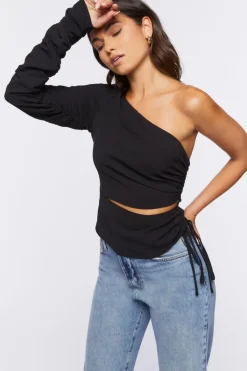 One-Shoulder Ruched Top
