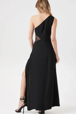 One-Shoulder Satin Gown