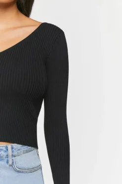 One-Shoulder Sweater-Knit Top