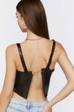 Open-Back Chainmail Crop Top