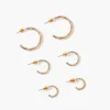 Open-End Hoop Earring Set