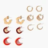 Open-End Hoop Earring Set