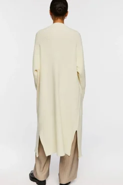 Open-Front Longline Cardigan Sweater