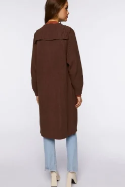 Open-Front Longline Cardigan Sweater