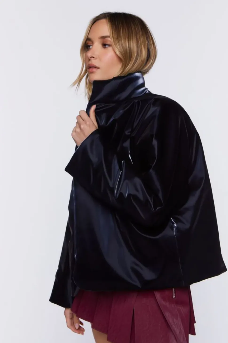 Open-Front Puffer Jacket