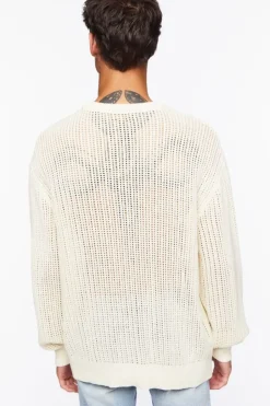 Open-Knit Crew Sweater