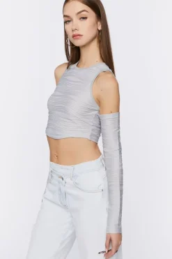 Open-Shoulder Crop Top